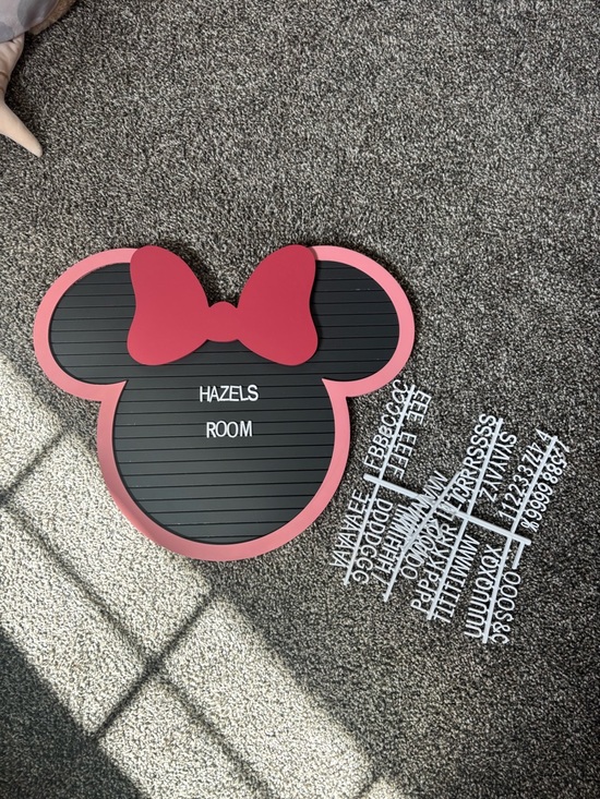 Kohl's Other - Pink Minnie Bow Letter Board
